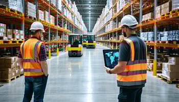 Cybersecurity lock protecting 3PL supply chain in 2025