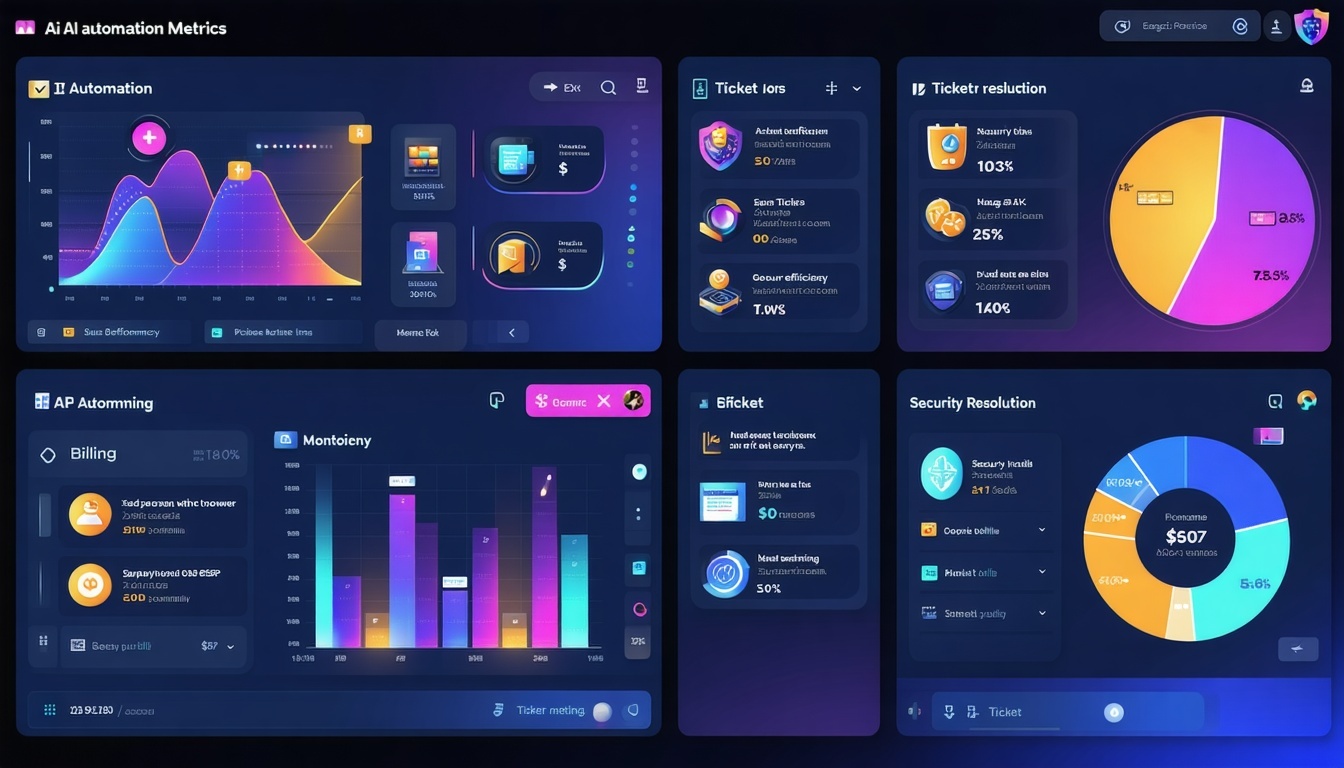 AI Automation Dashboard with Profit Graph for MSP